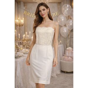 Vintage Alicia Ivory Lace Dress Size 11/12